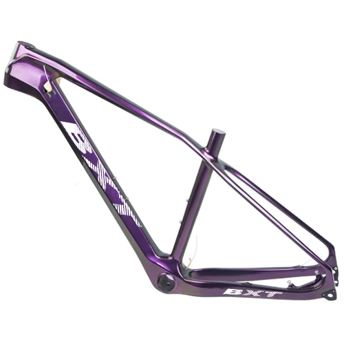 Карбоновая рама для горного велосипеда MTB, велосипедная Рама, 27,5 дюймов, карбоновая горная рама, 1-1/" до 1-1/2", коническая труба - Цвет: BXT Chameleon purple