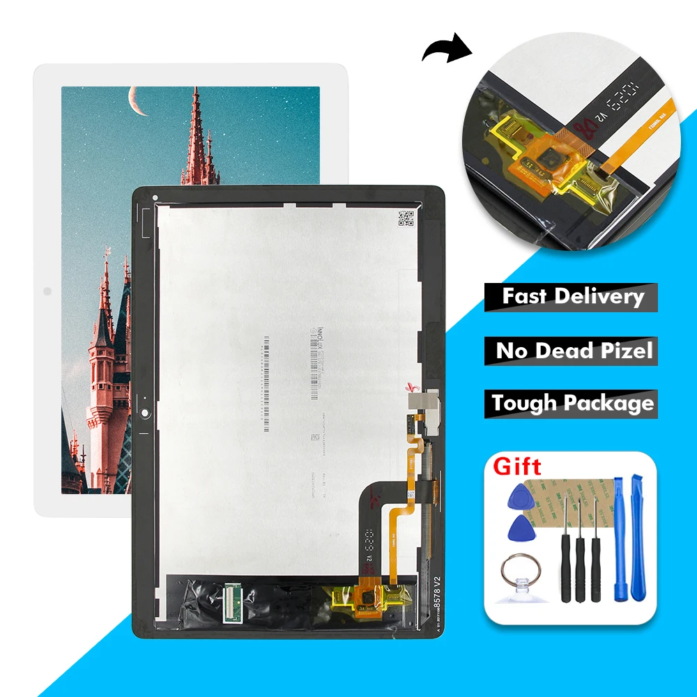 Для huawei Honor WaterPlay HDN-L09 HDN-W09 HDL-AL09 HDL-W09 ЖК-дисплей кодирующий преобразователь сенсорного экрана в сборе+ Бесплатные инструменты