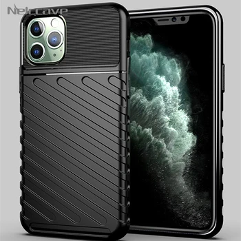 

50Pcs ShockProof Armor Case For iphone 11 Pro XS Max XR X 8 7 6 6S Plus SE 2020 Carbon Fiber Soft TPU Silicone Protection Cover