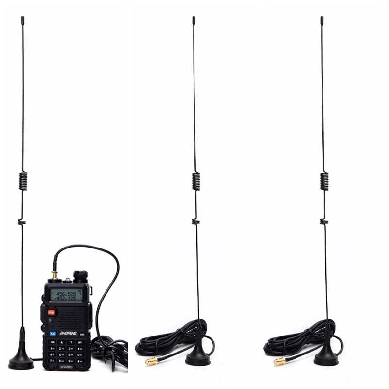 UT-108UV антенна SMA папа-папа дополнительный Dual Band 144 МГц 430 магнитное крепление Ham Радио иди и болтай Walkie Talkie антенна для Baofeng UV-5R UV-82 BF-A58