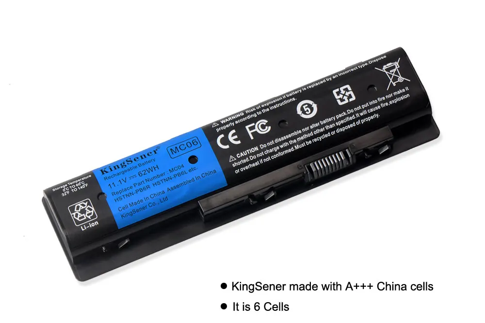 KingSener MC06 MC04 Аккумулятор для ноутбука HP ENVY 17t-n100 m7-n011dx 17t-n000 m7-n109dx HSTNN-PB6L HSTNN-PB6R 806953-851 11,1 V 62WH