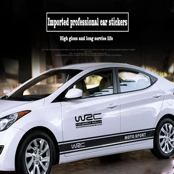 

Sticker For Both Kinds Of Car WRC Styling Body Wrap Side Racing Sports Long StripeVinyl Film Auto Products Car Accessories 2Pcs