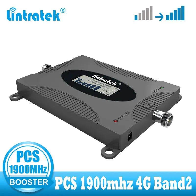 Lintratek 4g Signal Booster PCS 1900MHZ Band2 Cellular Signal Booster