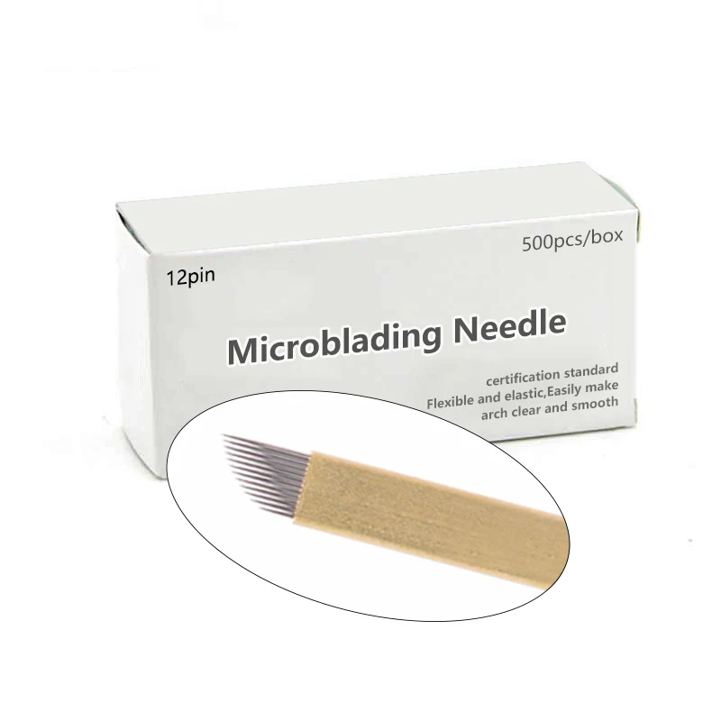 

professional makeup tebori blade needle microblading 12 pin eyebrow needles for dermografo micropigmentation