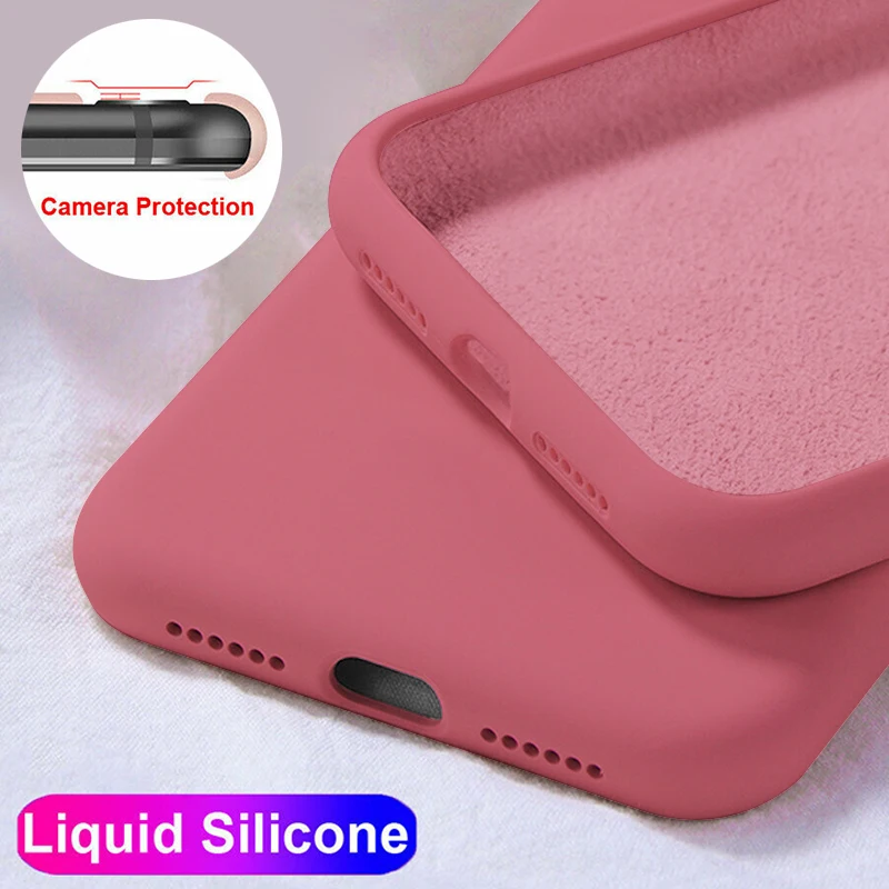 Luxury Liquid Silicone Case For iPhone 11 Pro Max SE 2 2020 XS XR X 10 6 S 6S iPhone 7 8 Plus Cell Phone Soft Back Cover|Fitted Cases| - AliExpress