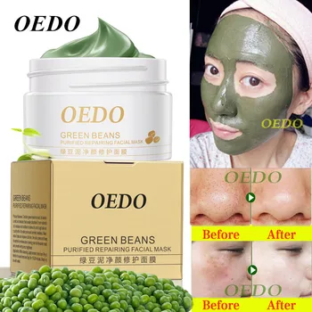 

New Face Cleansing Mung Bean Mud Peeling Acne Blackhead Treatment Mask Remover Contractive Pore Whitening Hydrating cream