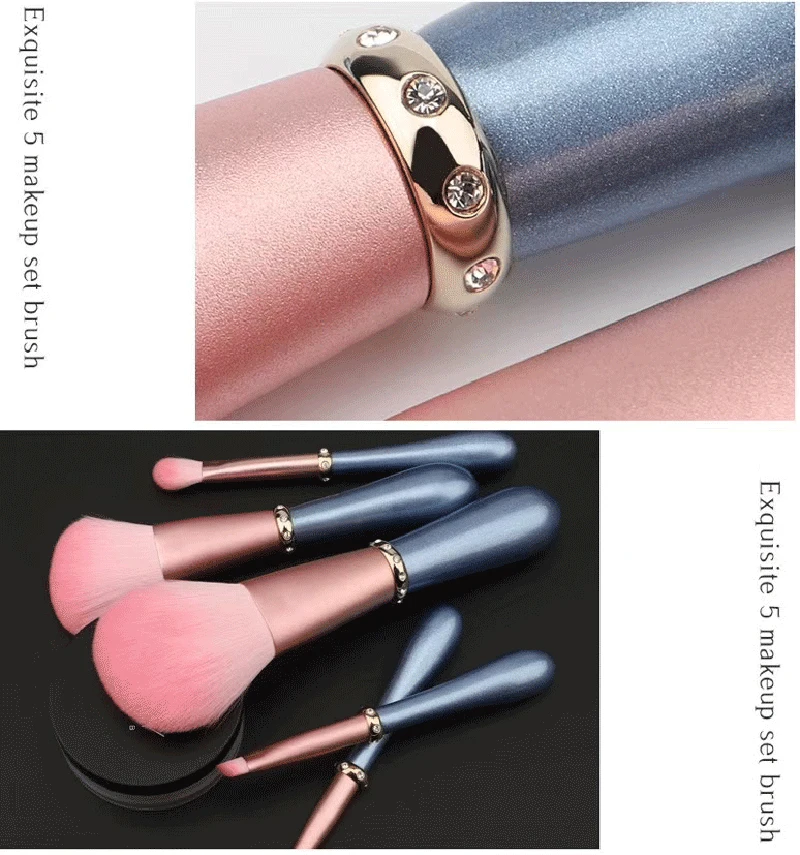 

5pcs Professional Makeup Brushes Set Powder Foundation Eyeshadow Make Up Brush Kit Cosmetics Synthetic Hair women gift box