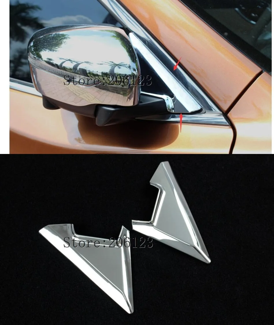 

Window Trim Frame Car Mirror Corner Bracket Side Mirror Decoration For Nissan X-Trail Rogue 2014 2015 2016 2017