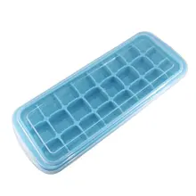 Силиконовый Лоток с формой для кубиков льда с прозрачной крышкой лето 24 Сетки мороженое производитель плесень Фрукты куб формы