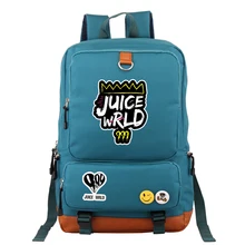 Nowy wysokiej jakości plecak na laptopa fajne style Juice Wrld plecak na co dzień plecak płócienny Student School tanie i dobre opinie Hitstars CN (pochodzenie) PŁÓTNO zipper Backpack 700g 44cm W stylu rysunkowym Juice Wrld backpack Damsko-męskie 13cm