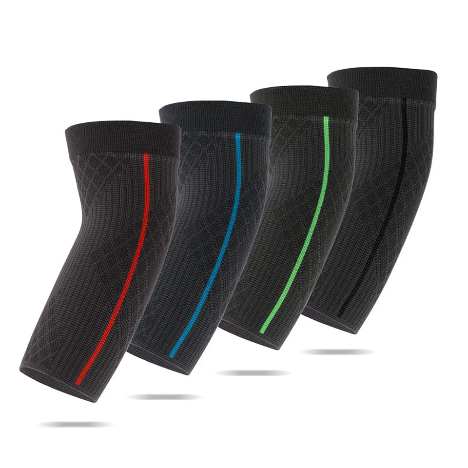 1pcs Elbow Protector Sports Nylon Knitted Four-Sided Elastic Men Women's Tendonitis Arm Guards Basketball Volleyball Pads | Спорт и