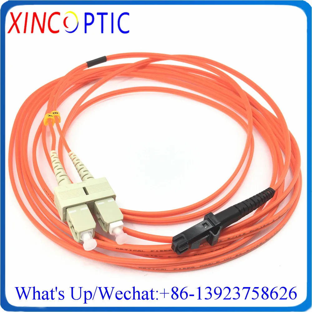 

15M SC-MTRJ Duplex Multimode 50um 62.5um OM1 OM2 MTRJ To SC/UPC 1.8mm PVC Dual Fiber Optic Patch Cord Jumper Cable Connector