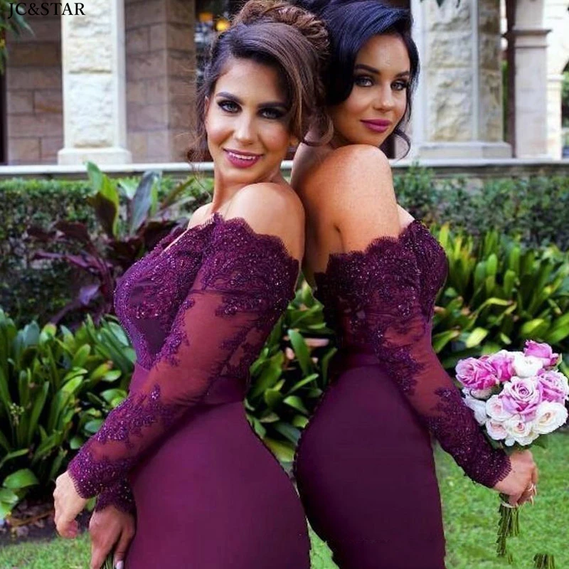 Robe pour mariage invit femme новинка v-образный вырез кружево длинный рукав Сексуальная