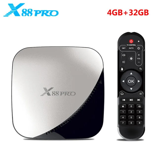 4GB32GB X88 PRO tv Box Android 9,0 4 Гб ram 64 ГБ 32 ГБ Google Voice Assistant RK3318 четырехъядерный 2,4G Wifi поддерживает YouTube 4K HD телеприставка - Цвет: 4GB32GB