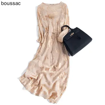 

Real Silk Women's Dresses Long Vestido Noche Tallas Grandes Designer Women Dresses 2020 High Quality Elegant Dresses for Women