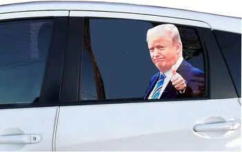 

American Art Classics Ride with Donald Trump Car Window Decal Window Cling - Easy Removal Leaves No Residue