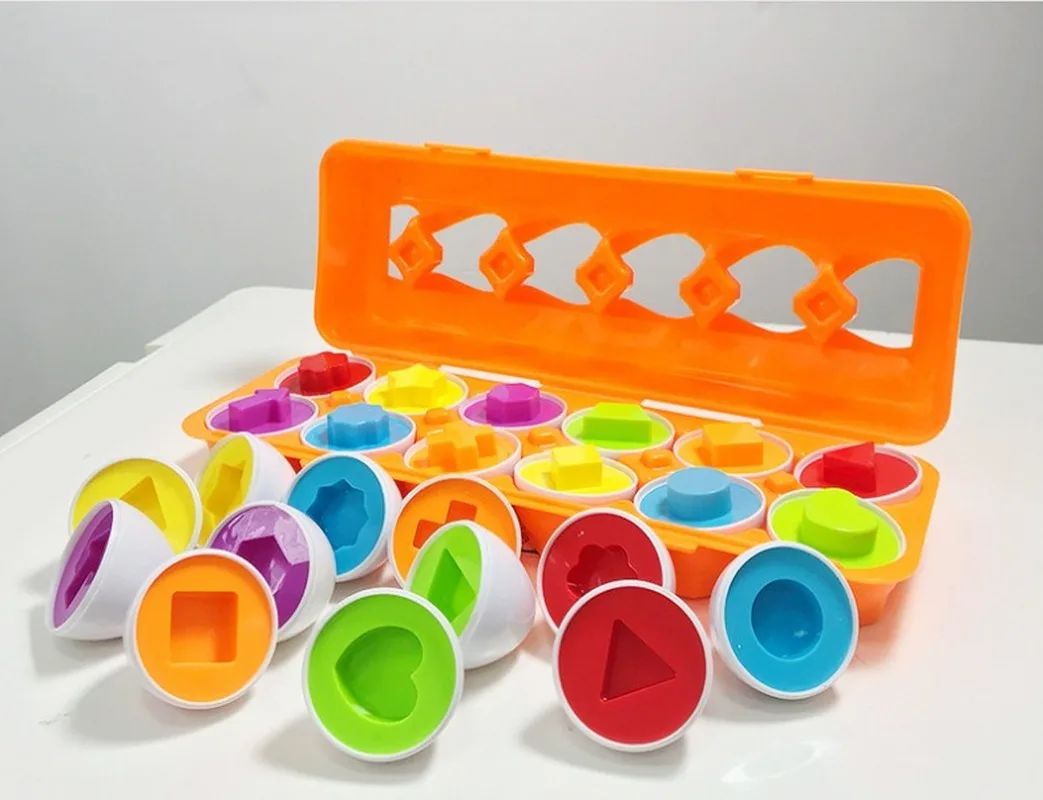 new Montessori color children preschool teach children number color shape pair egg infant learning educational toys