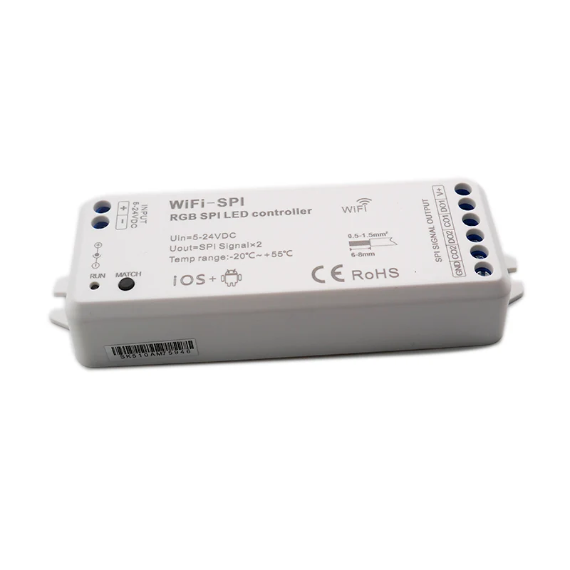 Dc5v 24v Rgb Spi Wifi Led Pixel Strip Controller Support Ws2811 Ws2812b Tm1809 Tm1812 Lpd6803 Ws2801 Ucs1903 Tls3001 Ic Rgb Controlers Aliexpress