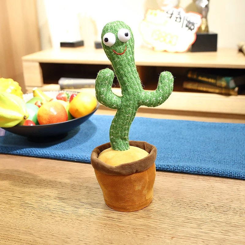 Walaka Jouet en Peluche Mignon De Cactus Jouets Amusants pour L/éDaucation De La Petite Enfance Cactus De Danse /éLectronique De Secousse