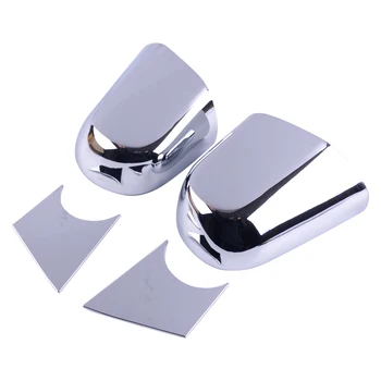

beler 4pcs Chrome Rearview Mirror Bottom Stand Base Cover Trim Decorative Car Accessory fit for Jeep Wrangler JL 2018 2019