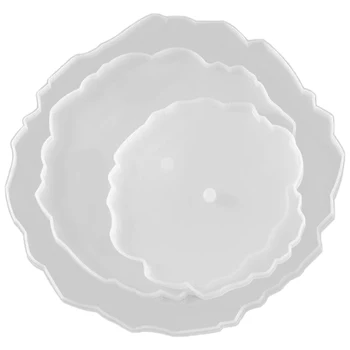 

DIY Three-Layer Fruit Flea Spray Silicone Mold Epoxy Resin Tray Coaster Resin Mold for Desktop Decoration