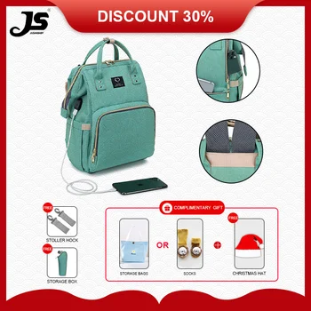 

Jusanbaby Mommy bag double shoulder multifunctional maternal and child bag baby outing bag diaper bag baby bcakpack for mom