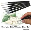 SeamiArt 6Pcs Fine Hook Line Pen Different Size 000 00 0 1 2 3 Paint Brush Artist Gouche Watercolor Acrylic Painting Supplies 1