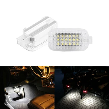 

2x For Benz W204 W216 W212 C207 X204 GLK W221 R230 White Led Door Courtesy Footwell Trunk Luggage Vanity Mirror Glove Box Light
