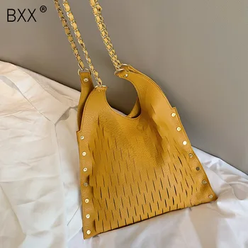

[BXX] PU Leather High Capacity Crossbody Bags For Women 2020 Summer Shoulder Messenger Bag Female Luxury Chain Handbags HN004