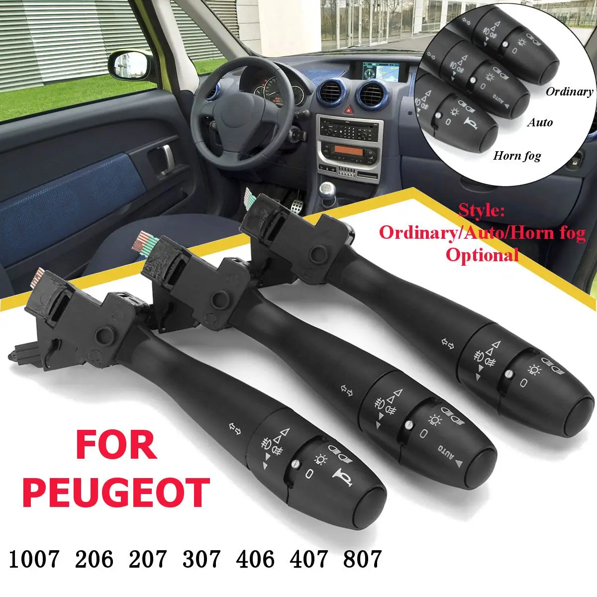 

Turn Signal Indicator Transfer Switch Relay Steering Horn Replacement Parts 96477533XT For PEUGEOT 206 207 307 406 407 807