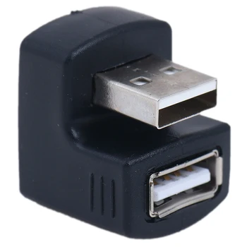 

180 Degree USB 2.0 A Male to B Female Gender 90 Degree Cable U Extension Converter