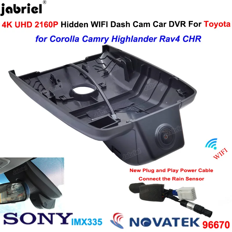 

4K Car DVR Dashcam for Toyota Camry xv70 v70 70 LE XLE SE XSE Corolla L LE SE XLE For Toyota Highlander Kluger Rav4 XLE LE CHR