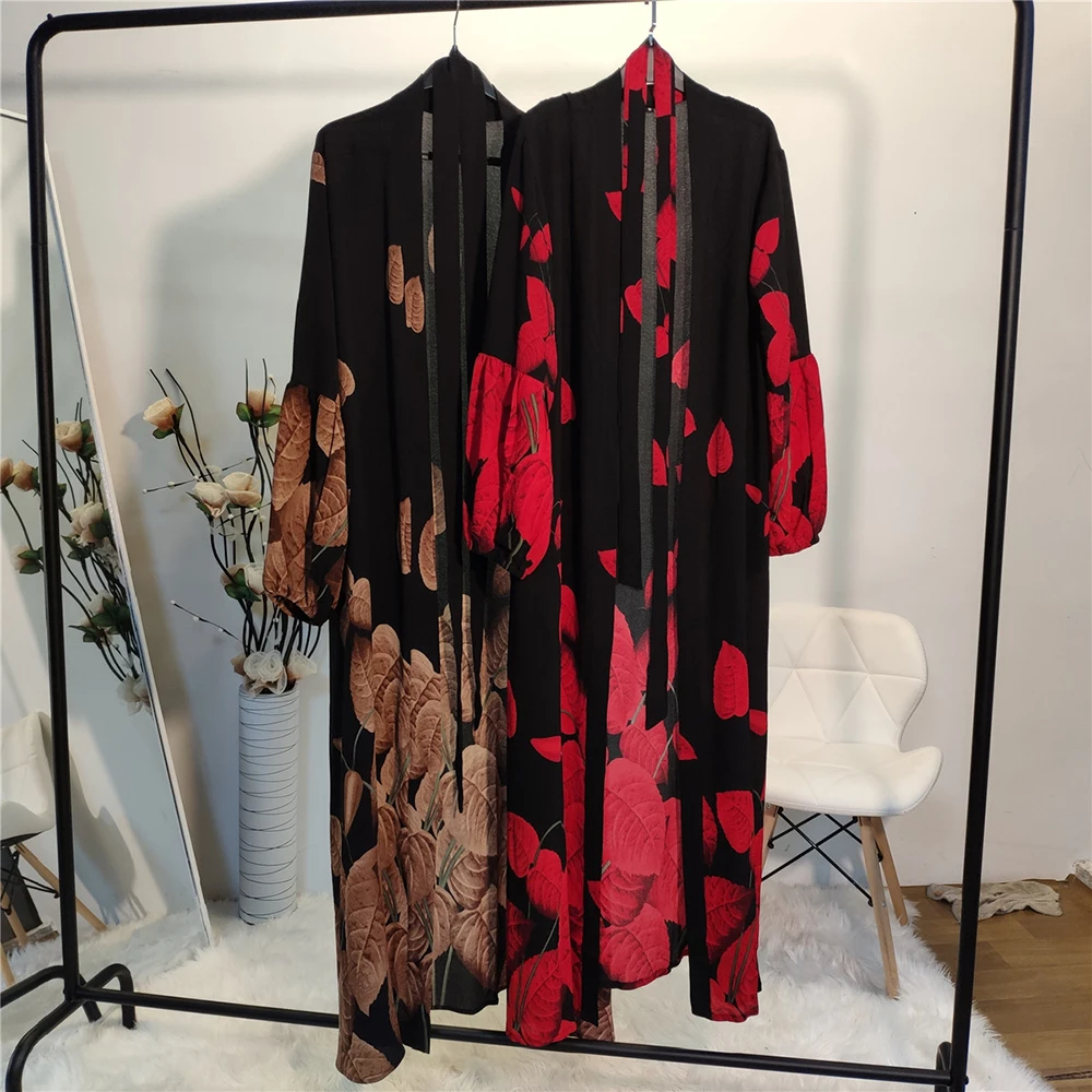 

Eid Mubarek Abaya Dubai Turkey Kimono Cardigan Hijab Muslim Dress Abayas For Women Kaftan Islam Clothing Robe Femme Caftan Qatar