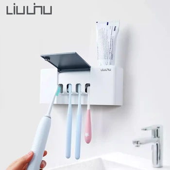 

Liushu Toothbrush Sterilizer Box UV Disinfection Tooth Brush Holder Type-C Charging Toothpaste Dispenser Sterilizer Box