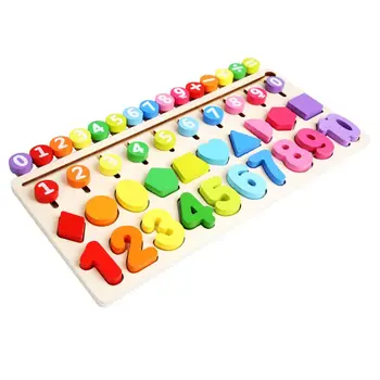 

Wooden Math Toys for Children Montessori Materials Learning To Count Numbers G99C