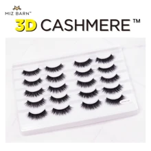 

MIZ BARN 10 Pairs 3D CASHMERE Fox Eyes Natural False Eyelashes Soft Lash Wispy Lashes Set Wholesale Lots of Makeup Reusable Cils