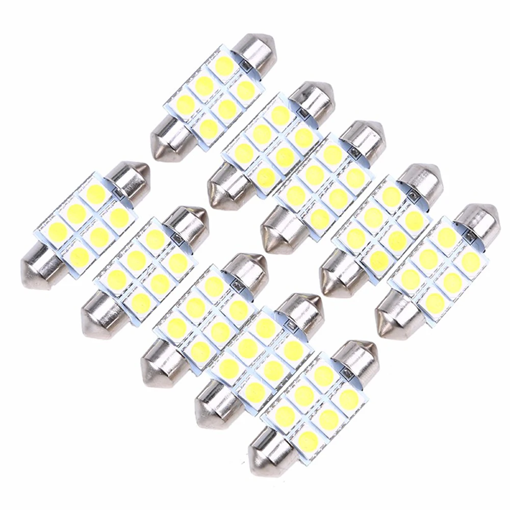 Гирлянда 31 мм 36 39 41 5050 6 SMD автомобисветодиодный Светодиодная лампа C5W для