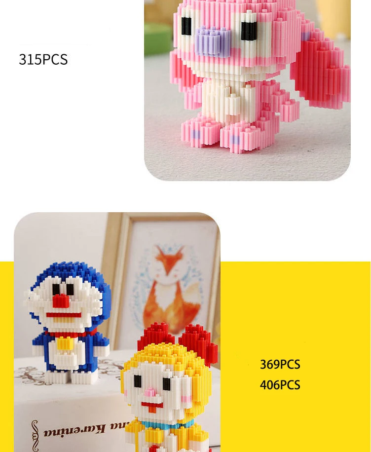 Мини мультфильм строительные блоки игра Мини DIY пластиковые строительные блоки для детей Подарки