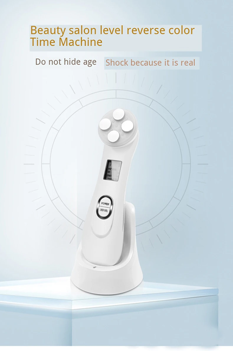  LED Ion Face Beauty Device Photon Therapy Facial Skin Lifting Rejuvenation Beauty machine radiofreq - 4000401781480