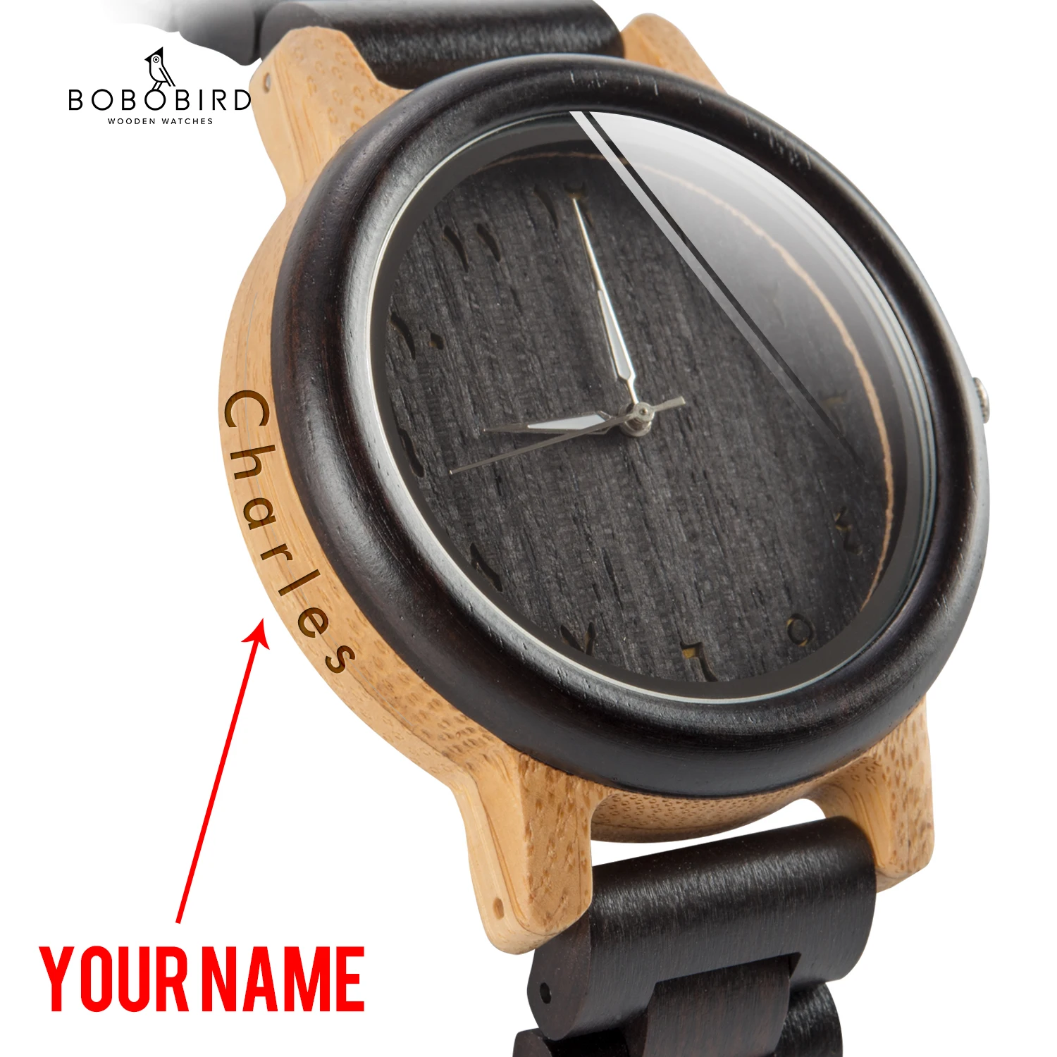 BOBO BIRD часы для пары деревянные наручные часы мужские reloj hombre бамбуковый корпус заготовка для подвески с гравировкой имени Groom подарок в коробке дропшиппинг Настройка