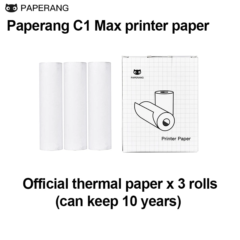 Paperang C1 Max Printer Official printer Paper 112mm Self-adhesive Sticker thermal paper notes label papers home school supplies |