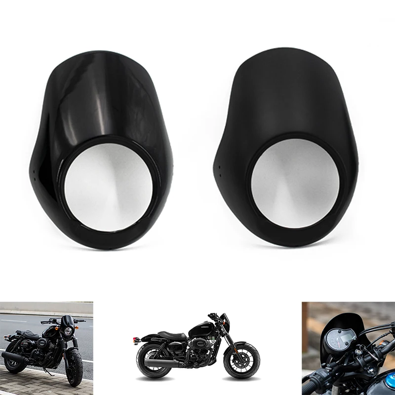 Motorcycle Accessories Motorcycle Fairing For Hyosung GV125S GV300S Motorcycle Round Headlight Windscreen Cover ABS Plastic Screen Fairing Windshield