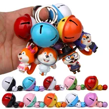 Белка Косплей астронавт 3 колокольчик карабин креативный ключ цепь автомобильный брелок корейский стиль пары Висячие Сумки