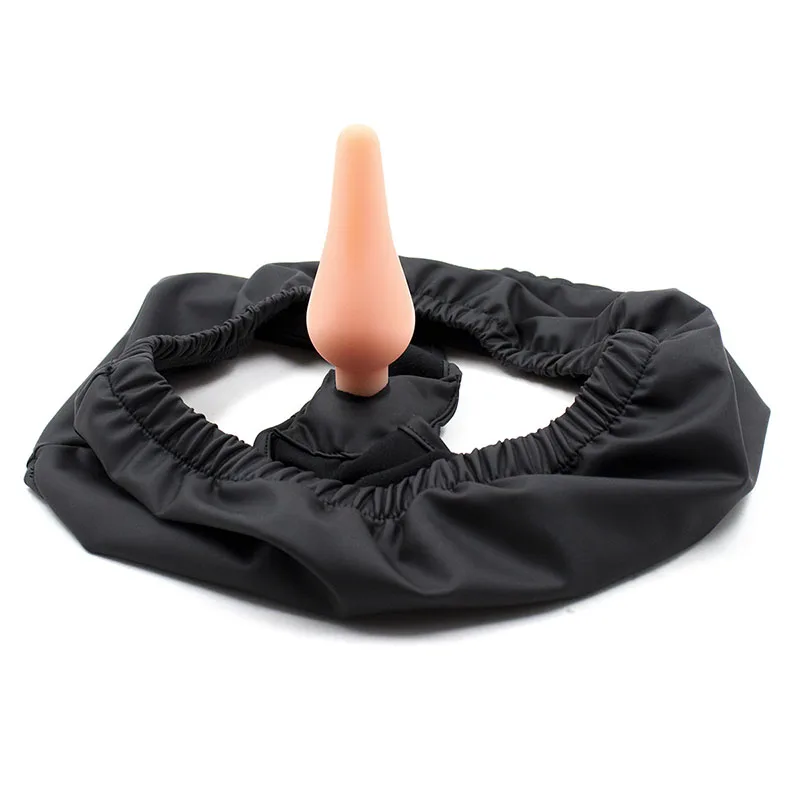 Flesh Dildo Pant Эластичная латексная незаметная одежда эластичный силиконовый фаллоимитатор под брюки Анальный Анальная пробка трусики, ремень на трусиках сексуальный костюм аксессуары - Color: Flesh Dildo Pant
