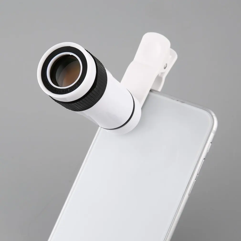 Объектив камеры Mobiele Telefoon 12X Zoom Telelens Externe Telescoop Met Universele Clip для смартфона