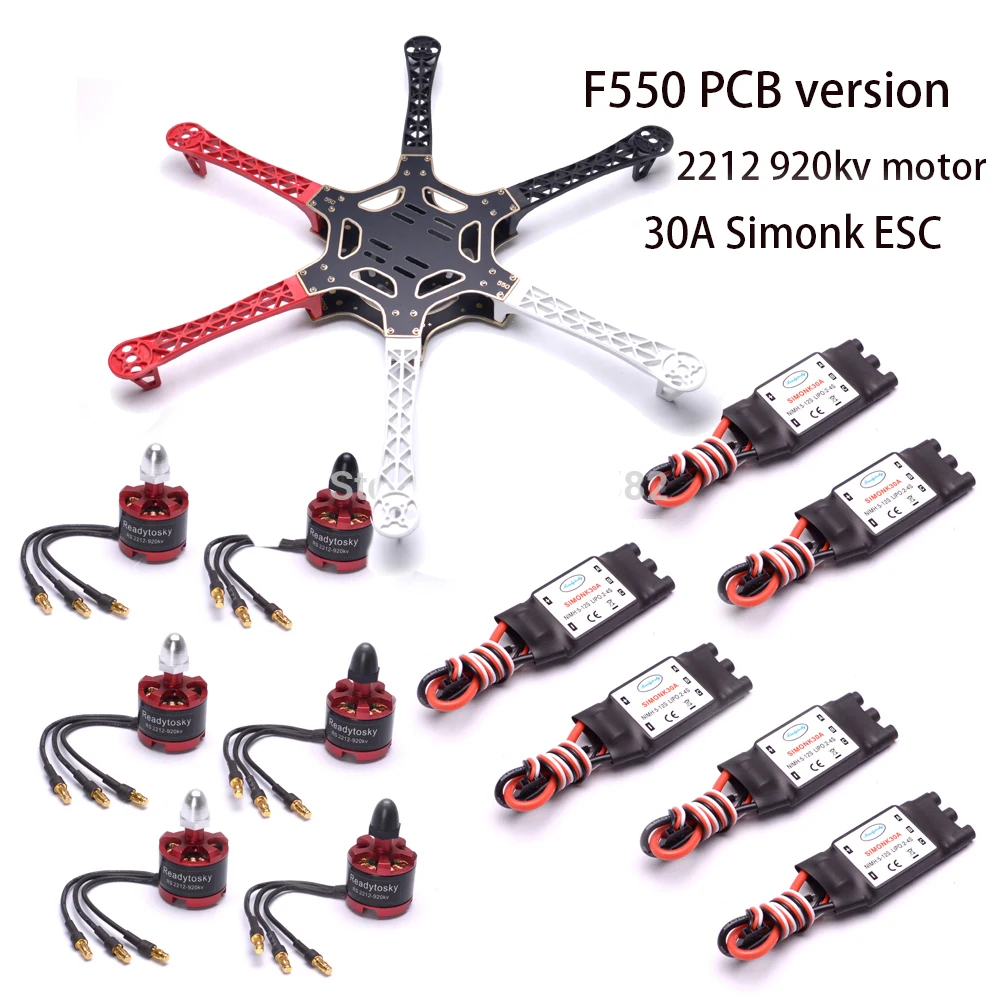 Набор рамок F550 550 мм PCB 2212 920KV бесщеточный двигатель 30A Simonk ESC / 40A OPTO 2 6S для F450 S500