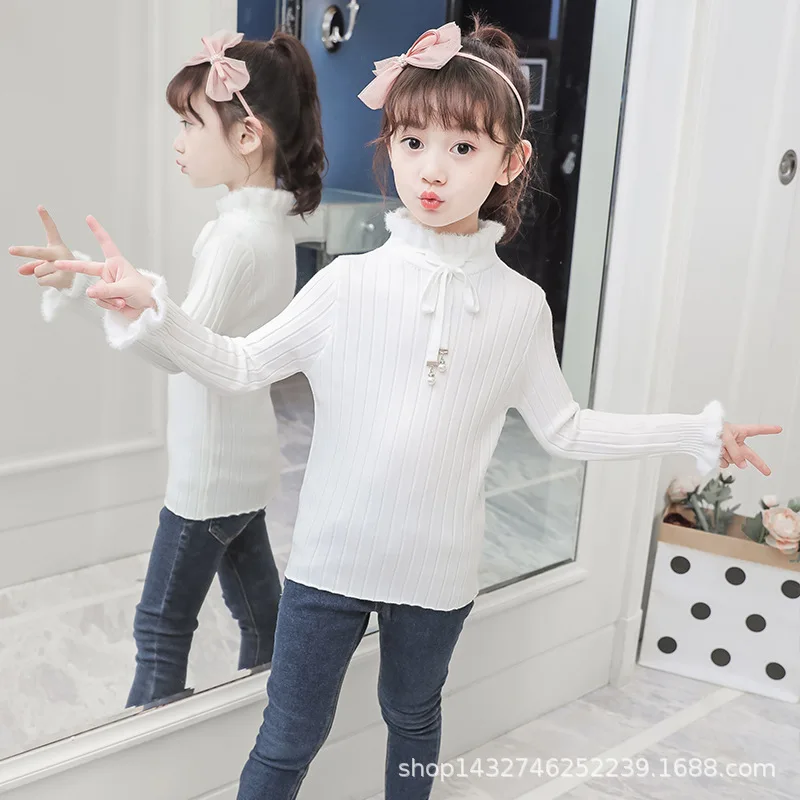 

Girl'S Sweater Base Shirt Sweater 2019 New Style Western Style Knitted Children Women's Autumn Base Korean-style Thin Pullover