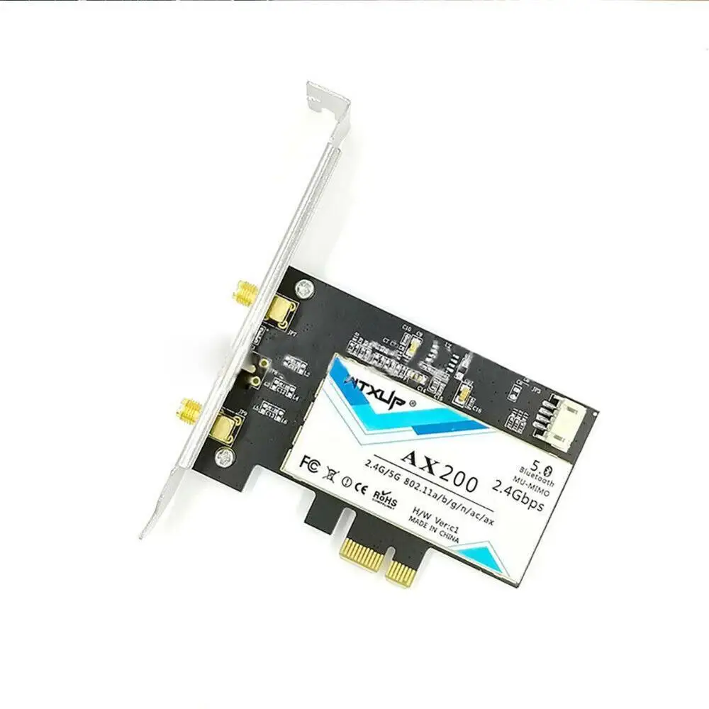 

For Intel AX200 Dual Band 2.4Gbps 2400Mbps Desktop 5.0 Bluetooth Wireless Card Y1I4