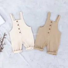 Весенние модные однотонные комбинезоны различных цветов для мальчиков и От 1 до 5 лет корейский стиль детские свободные брюки, подходящие для любого размера, кто носит зубные скобы