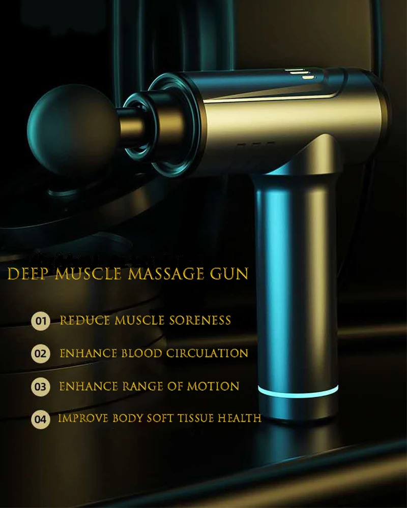 

POWCAN Massage Gun with LCD Display Deep Muscle Relief Fascia Gun Sports Muscle Massage Gun Therapy Massager